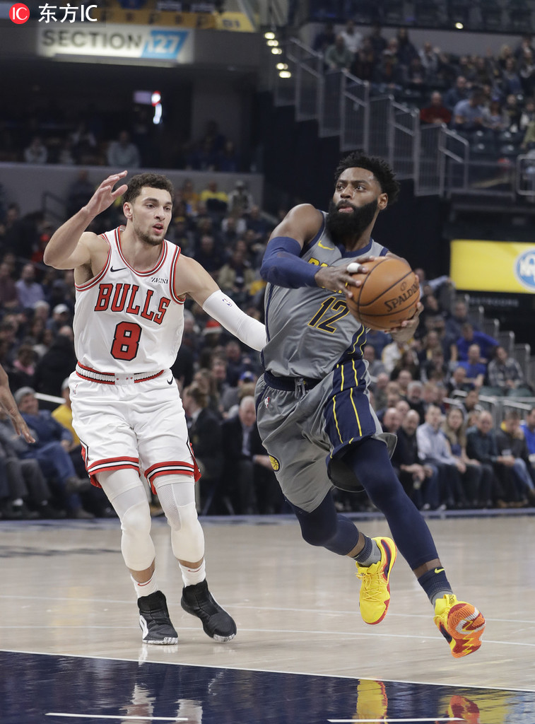 步行者轻取公牛，贝弗利三分雨点燃全场